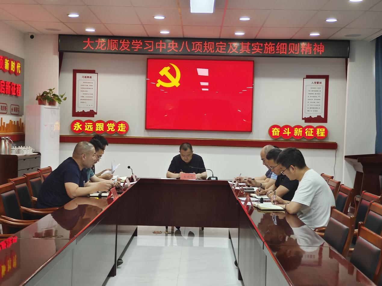 大宝娱乐顺发党支部开展深入贯彻中央八项划定精神学习教育专题学习